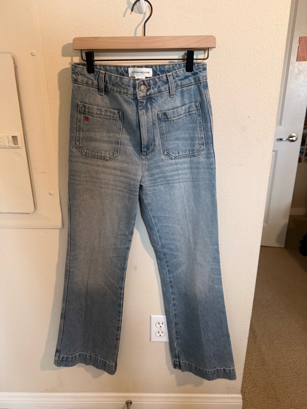 Victoria Beckham Jeans Size 26 High Rise Straight Leg Made in Italy